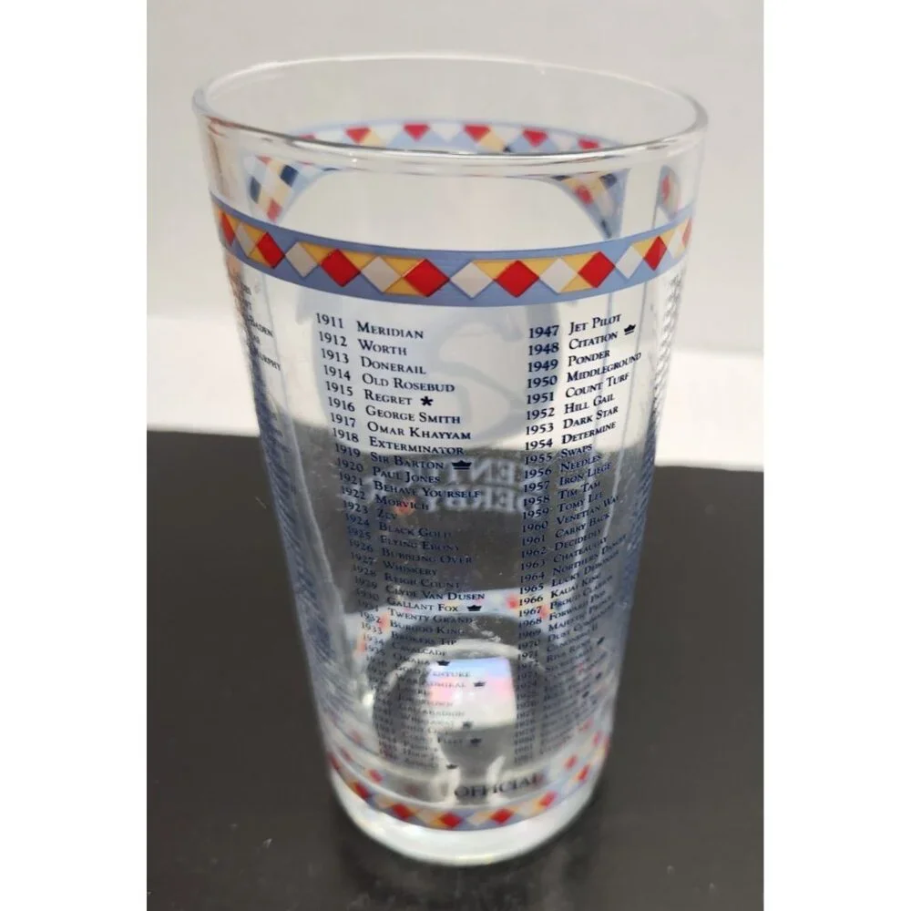 Kentucky Derby 2017 Official Collectible Glass With Previous Winners‎ List